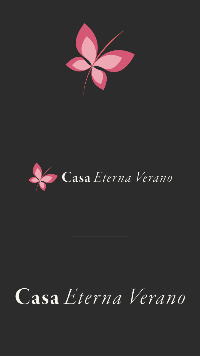 Logo Design Variaton (Icon, Primary, Wordmark) Vacation Rental Puerto Rico - Casa Eterna Verano